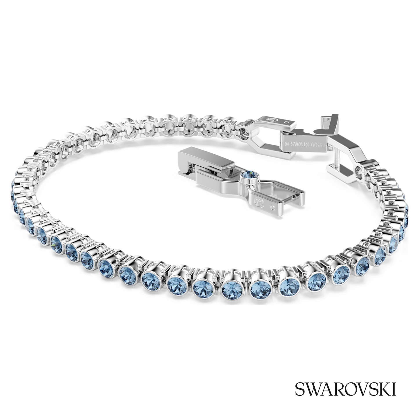 Swarovski Imber Emily Tennis bracelet, Round cut, Blue – item 5734239 image 4