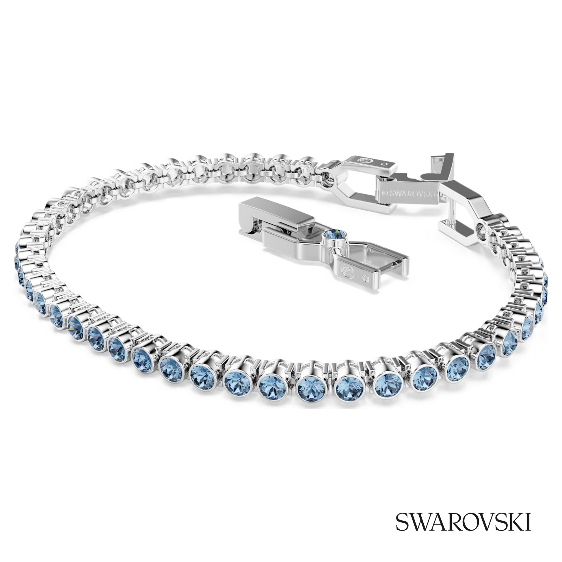 Swarovski Imber Emily Tennis bracelet, Round cut, Blue – item 5734239 image 4