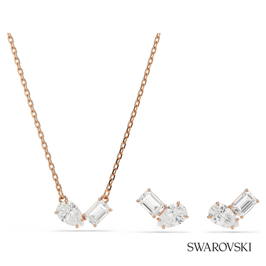 Mesmera set, Pear cut, Octagon cut, White, 18K rose gold finish – item 5734246
