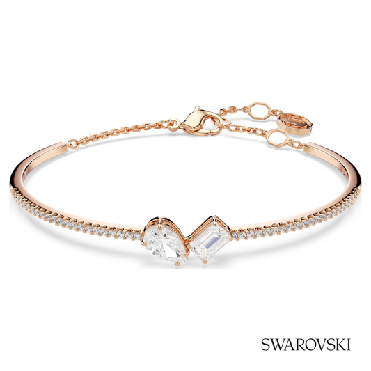 Mesmera bangle, Mixed cuts, White, 18K rose gold finish – item 5734247