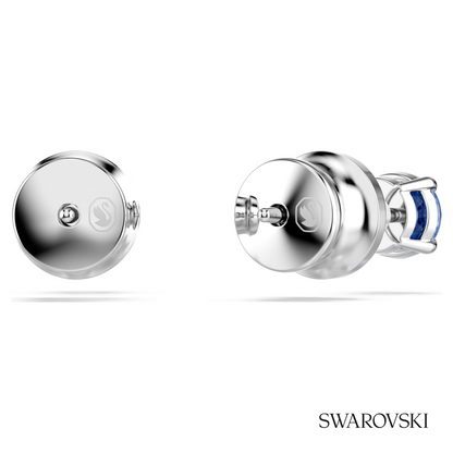 Swarovski Stilla Attract stud earrings, Round cut, Blue – item 5734250 image 4