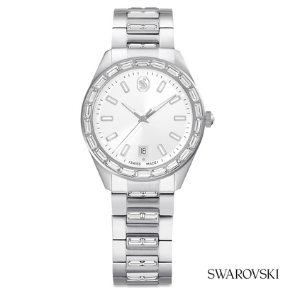 Matrix date watch, Swiss Made, Metal bracelet
