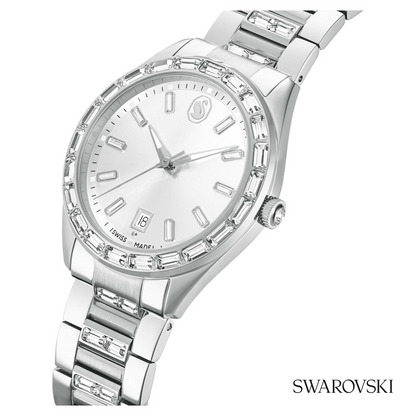 Matrix date watch, Swiss Made, Metal bracelet