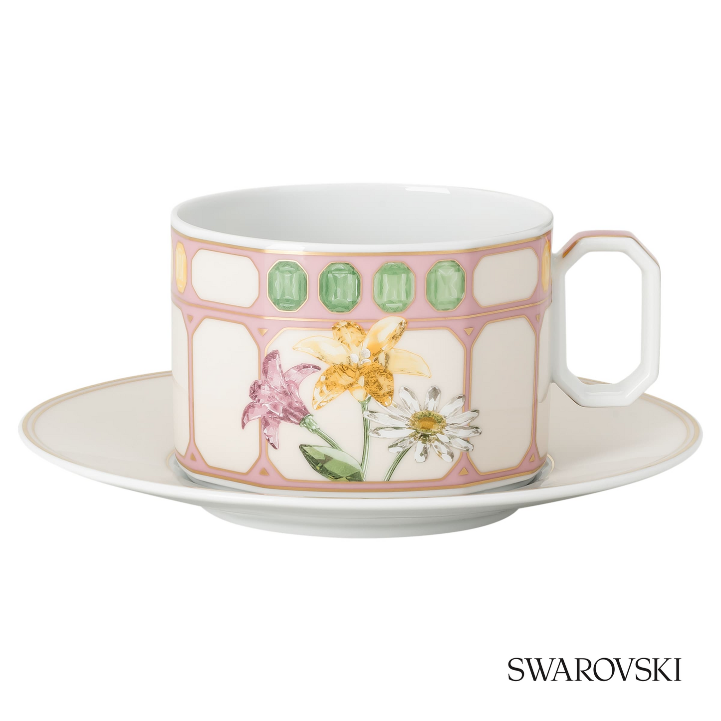 Swarovski Idyllia teacup with saucer, Crystal – item 5735524