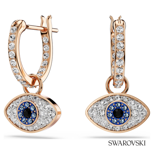 Symbolica drop earrings, Eye, Multicolored, 18K rose gold finish – item 5736982