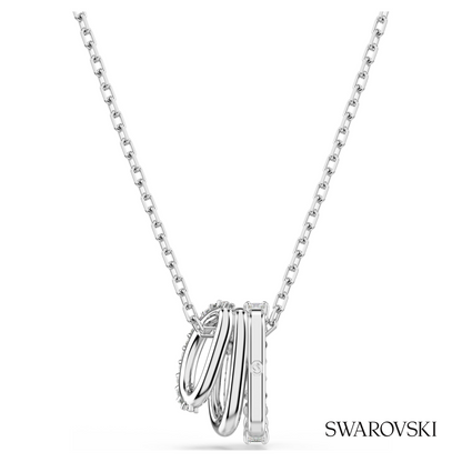 Hyperbola pendant, Round cut, White, Rhodium plated – item 5737064 – view 4