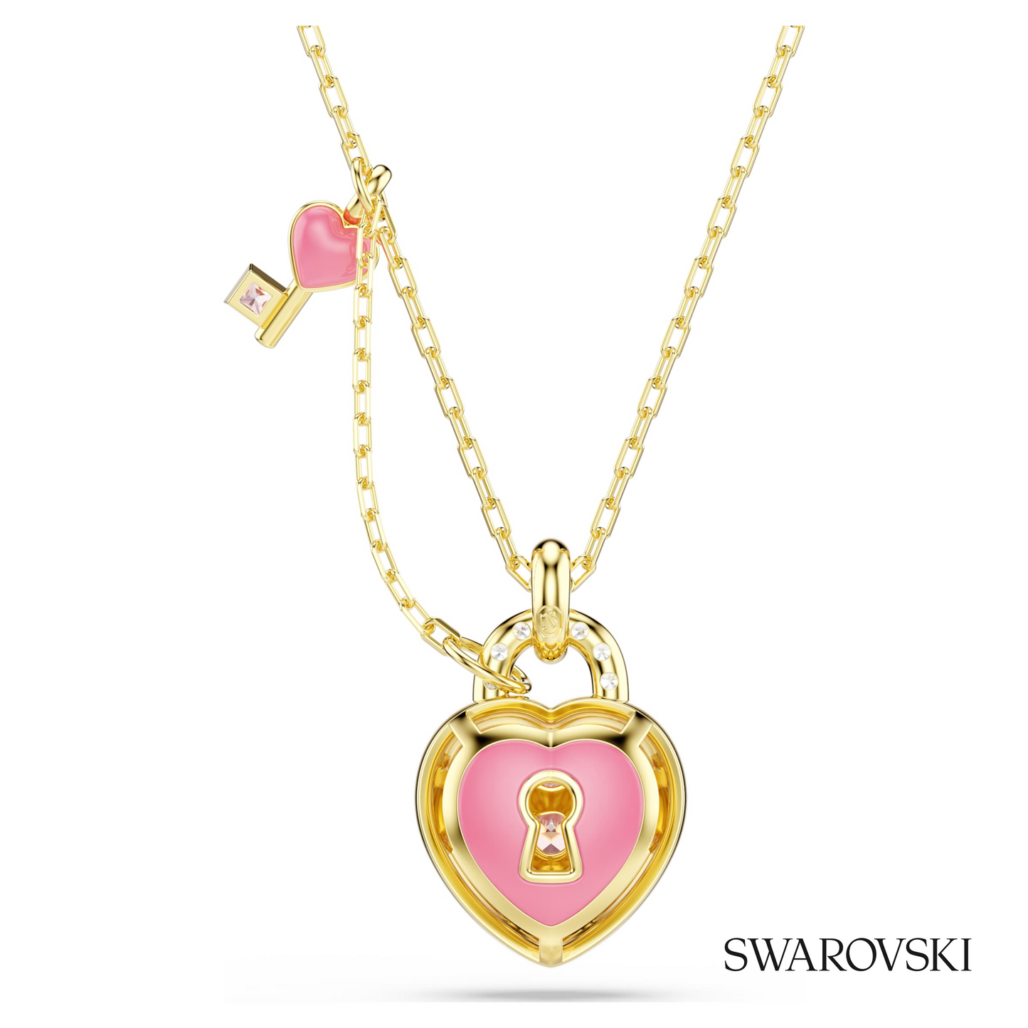 Swarovski Idyllia pendant, Mixed cuts, Heart, Key, Pink – item 5737288 image 5