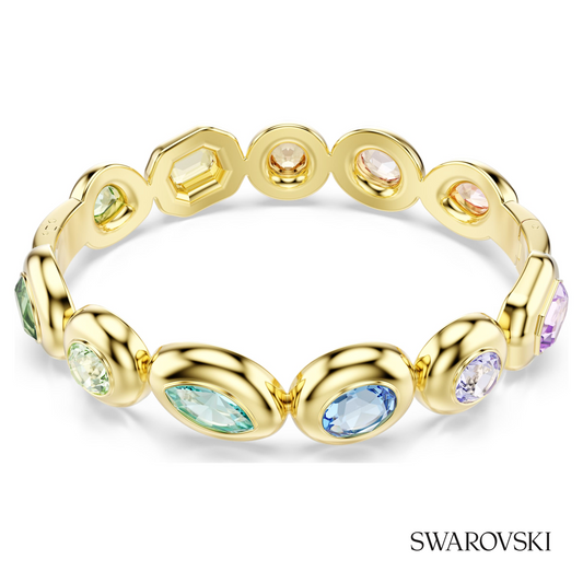 Gema bangle, Mixed cuts, Multicolored, 18K gold finish – item 5737447