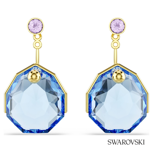 Gema earring jackets, Blue, 18K gold finish – item 5737449