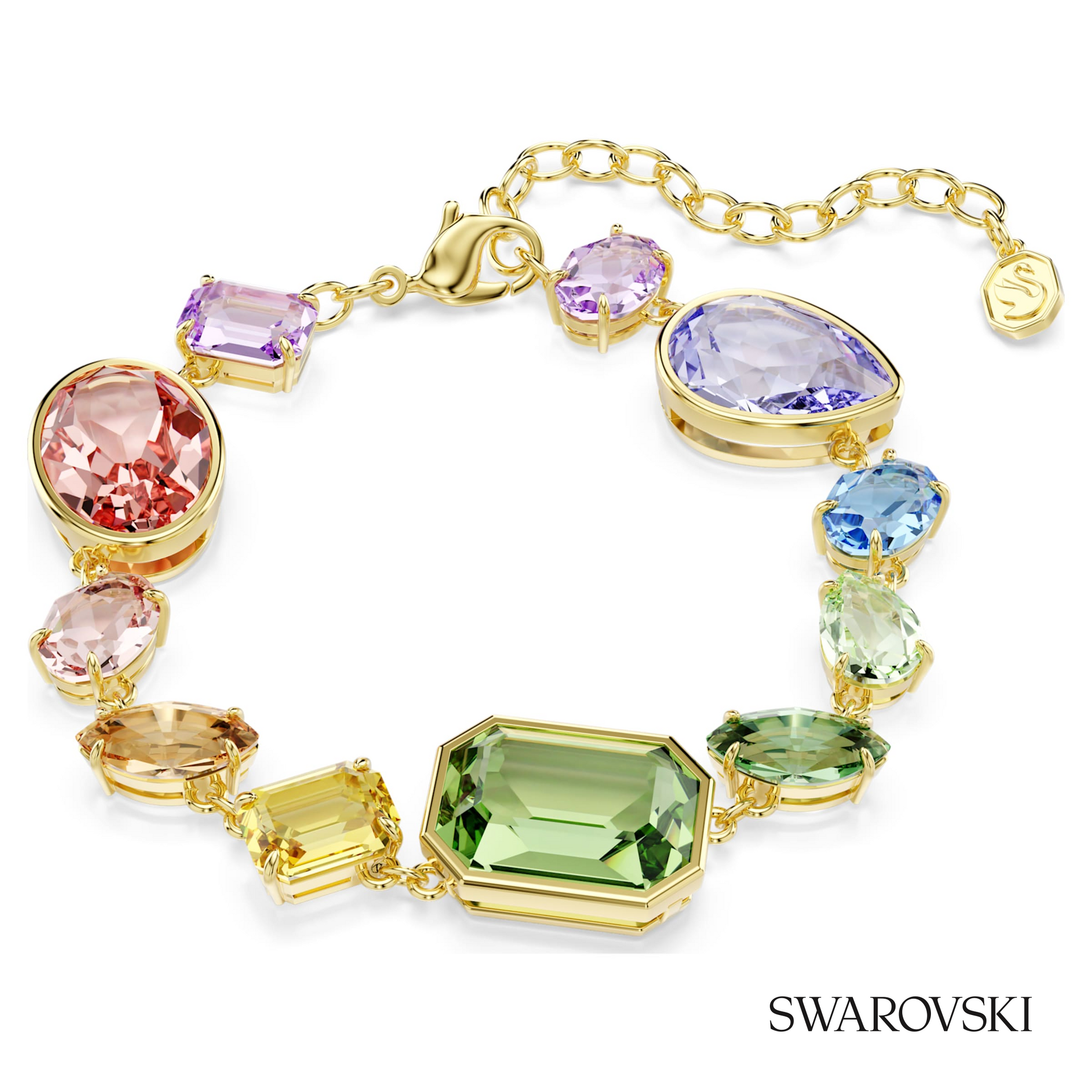 Swarovski Gema bracelet, Mixed cuts, Multicolored, 18K – item 5737453