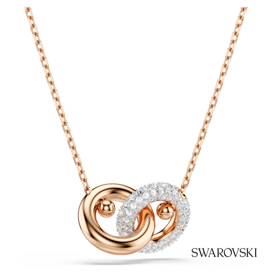 Swarovski Dextera pendant, Round cut, White, 18K rose gold – item 5738200