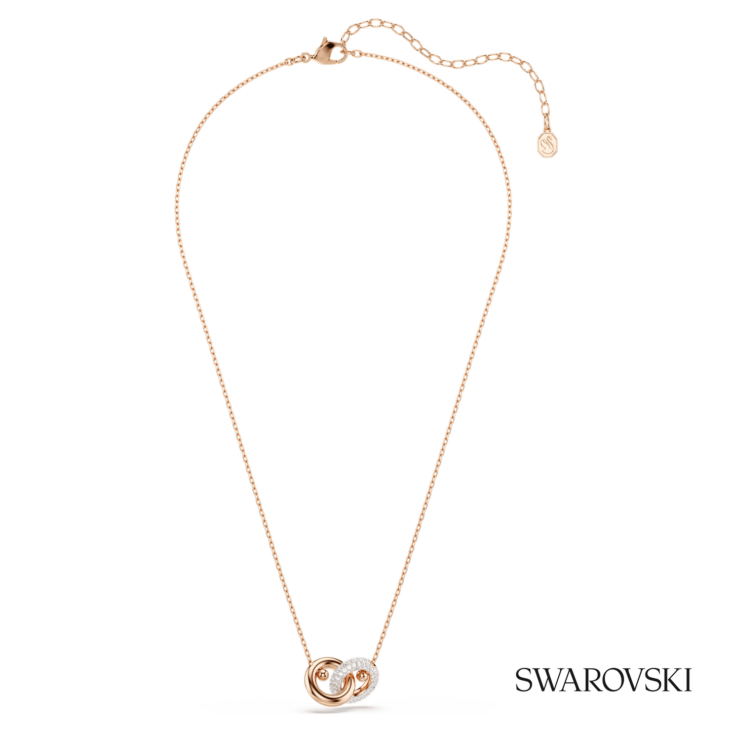 Swarovski Dextera pendant, Round cut, White, 18K rose gold – item 5738200 image 2