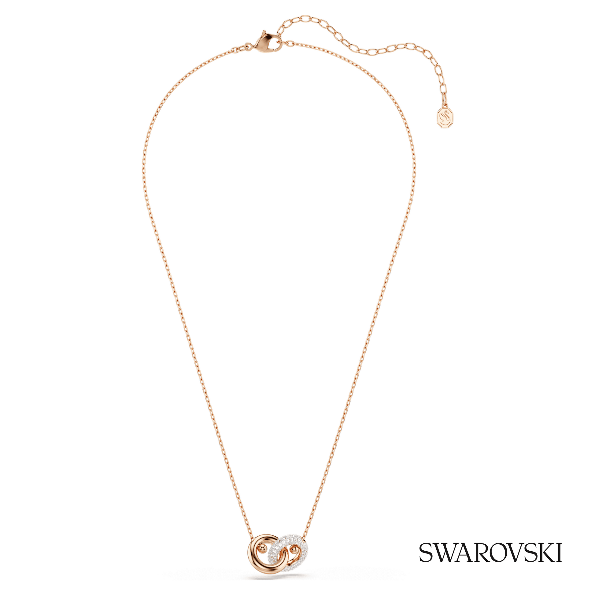 Swarovski Dextera pendant, Round cut, White, 18K rose gold – item 5738200 image 2