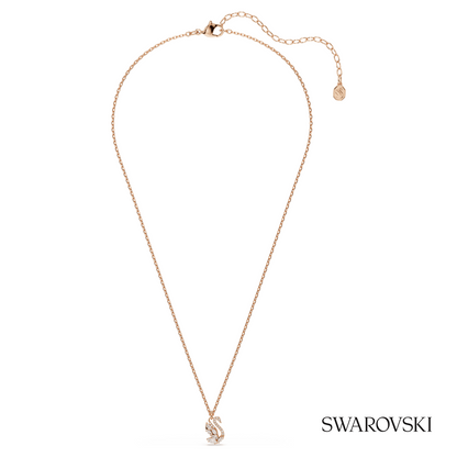 Swarovski Swan pendant, Mixed cuts, Swan, White, 18K rose – item 5738203 image 2