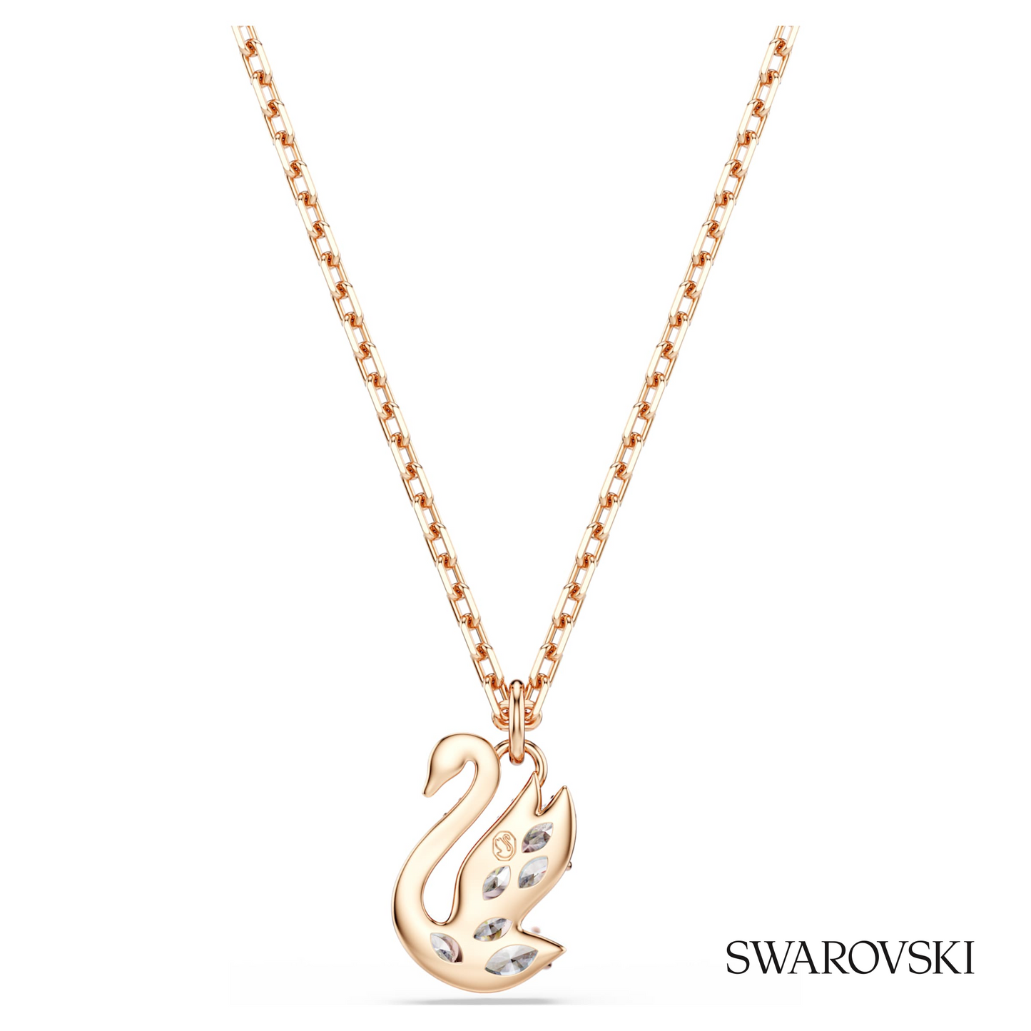 Swarovski Swan pendant, Mixed cuts, Swan, White, 18K rose – item 5738203 image 5