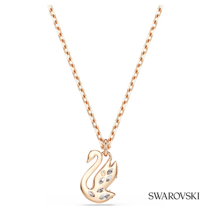 Swarovski Swan pendant, Mixed cuts, Swan, White, 18K rose – item 5738203 image 5