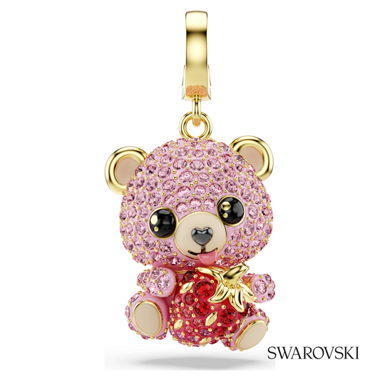 Idyllia charm, Mixed cuts, Teddy, Pink, 18K gold finish – item 5738357