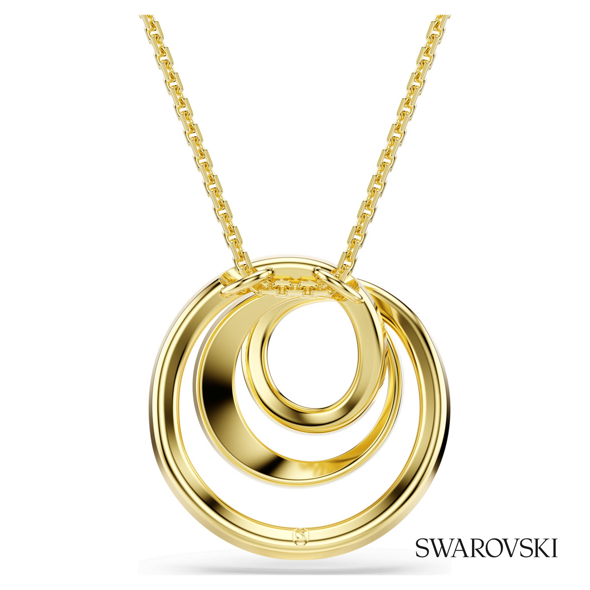 Hyperbola necklace, Round cut, White, 18K gold finish – item 5740410 – view 3