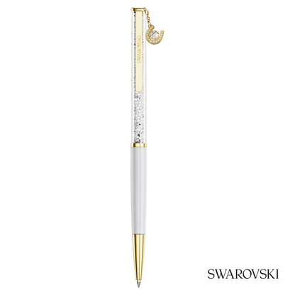 Swarovski Crystalline Ballpoint Pen, Horse Shoe, Crystals / Gold Tone Plated / Lacquered