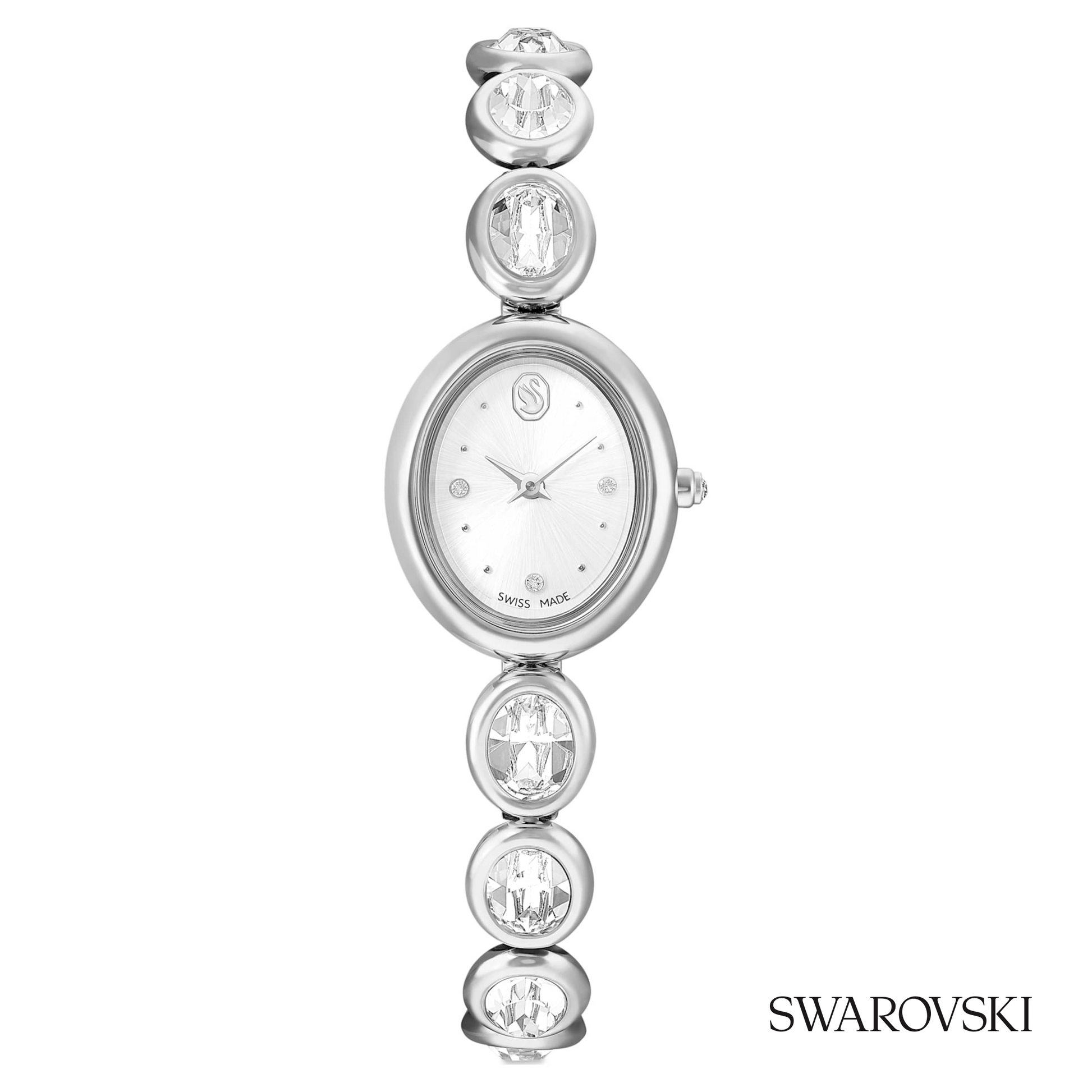Imber oval watch, Swiss Made, Metal bracelet