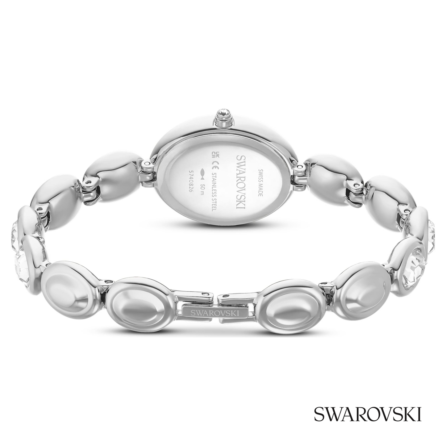 Imber oval watch, Swiss Made, Metal bracelet