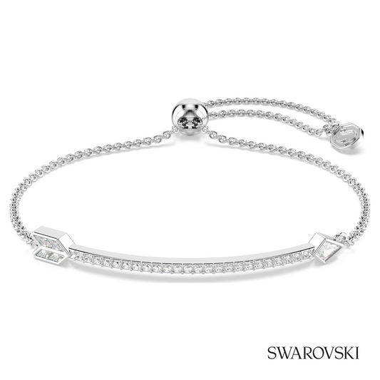 Idyllia bracelet, Mixed cuts, Arrow, White, Rhodium plated – item 5741523