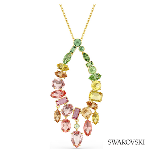 Gema pendant, Mixed cuts, Multicolored, 18K gold finish – item 5741589