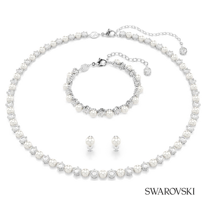 Swarovski Matrix set, Crystal pearl, Round cut, White – item 5742040