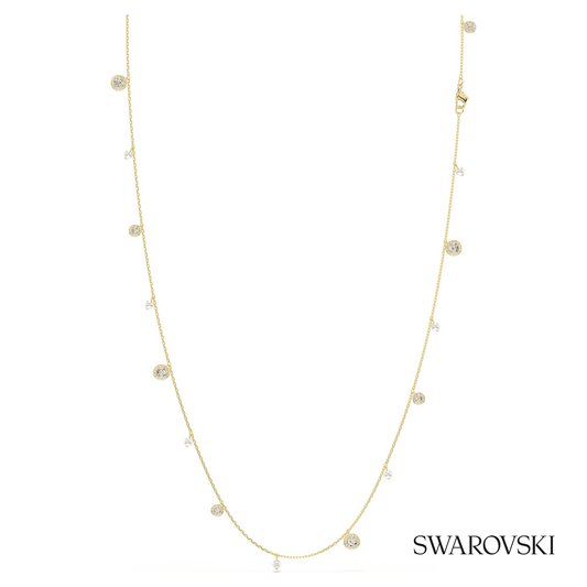 Una Angelic strandage, Crystal pearl, Round cut, White, 18K gold finish – item 5742380