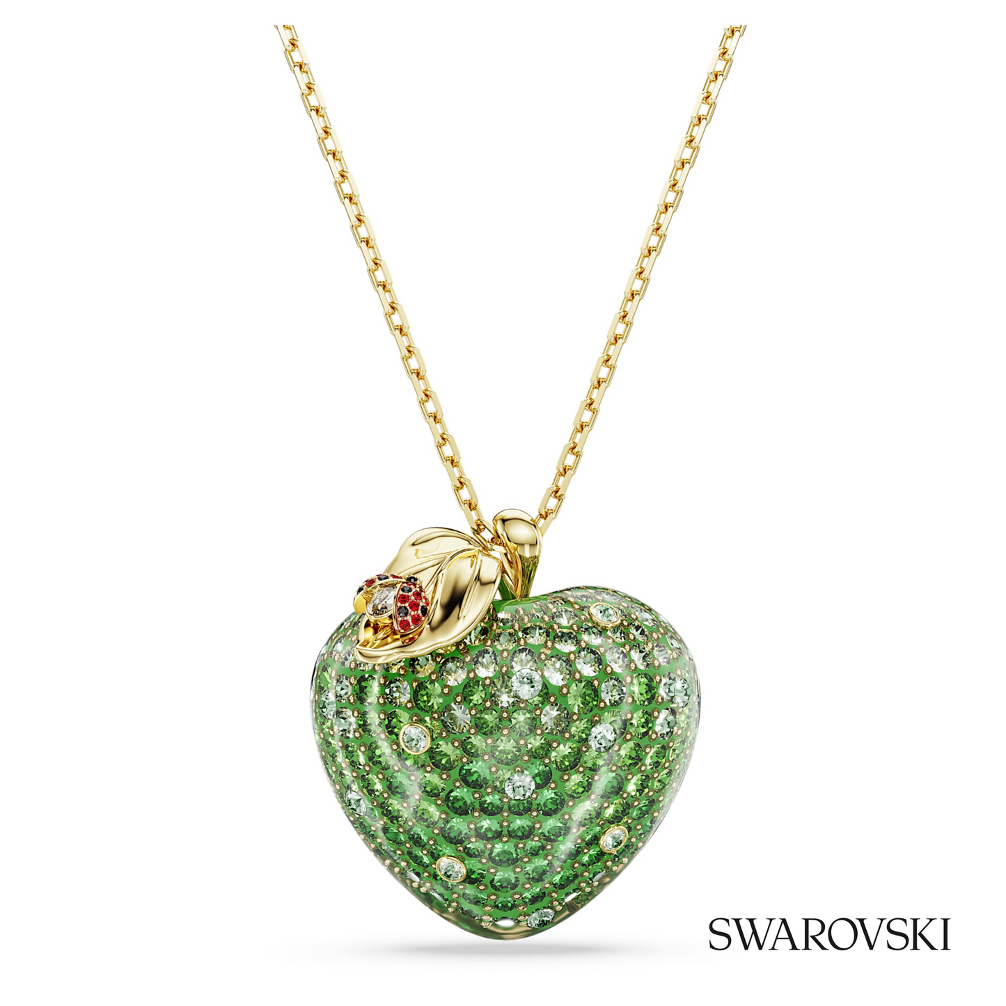Swarovski Idyllia pendant, Mixed cuts, Apple, Green, 18K – item 5742675