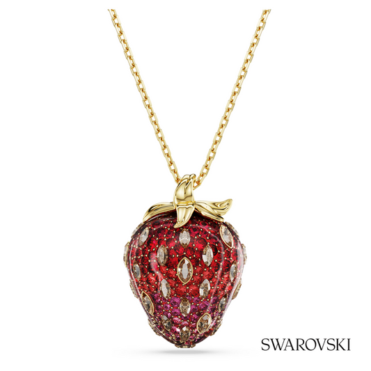 Swarovski Idyllia pendant, Mixed cuts, Strawberry, Red – item 5742676
