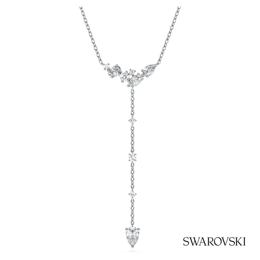 Galaxy Y necklace, Lab-grown diamonds, 0.7 ct tw, Mixed shapes, Sterling silver – item 5742849