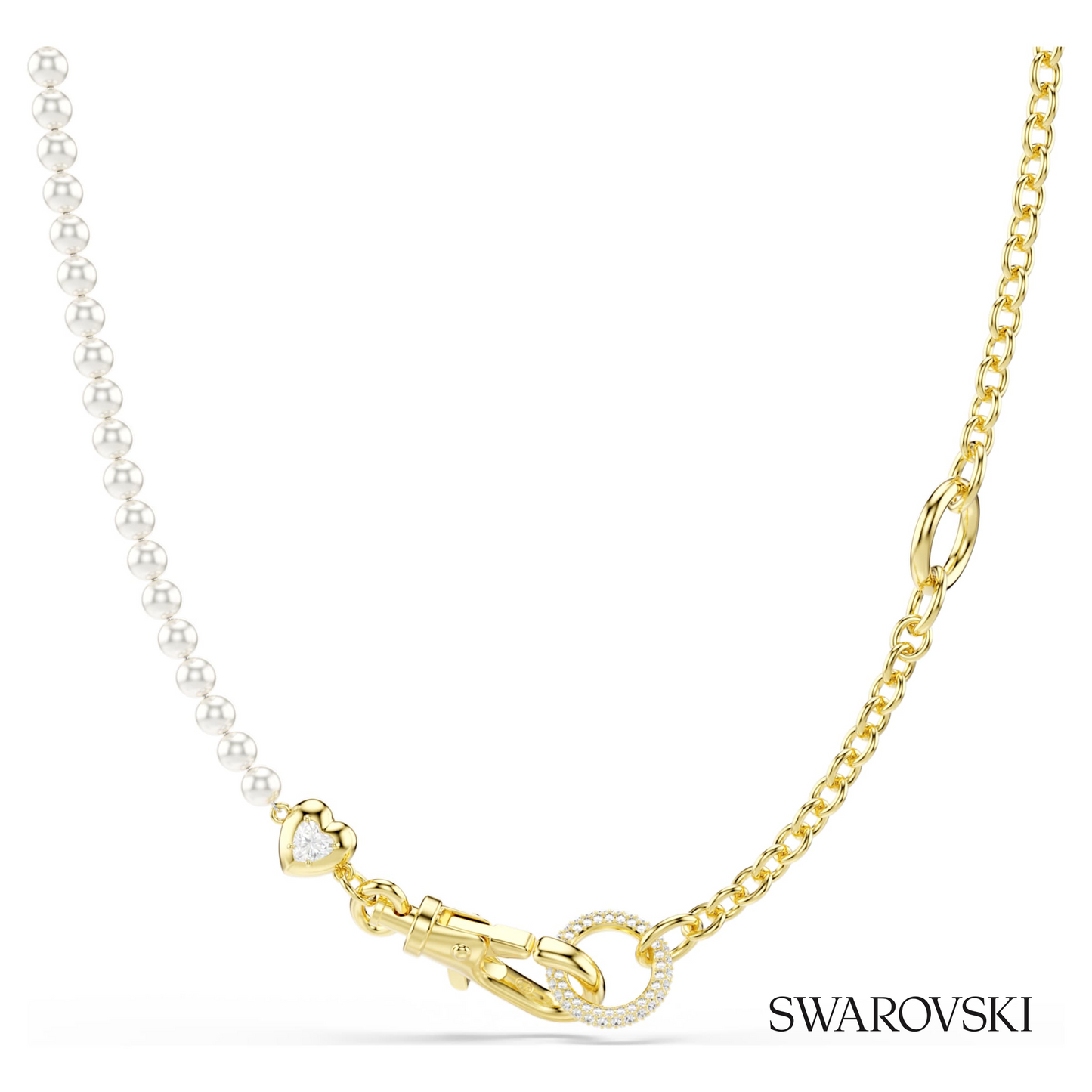 Swarovski Idyllia necklace, Crystal pearl, White, 18K gold – item 5742961 image 5