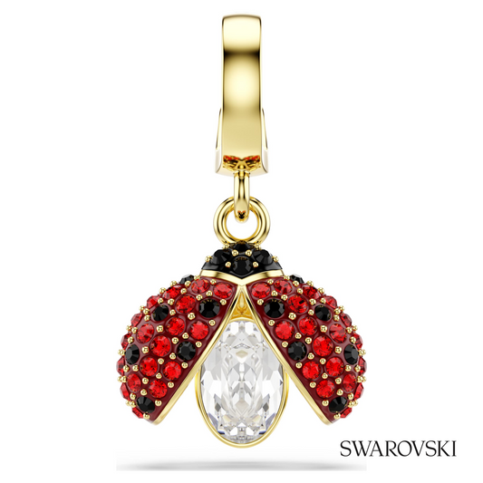 Idyllia charm, Mixed cuts, Ladybug, Red, 18K gold finish – item 5743138