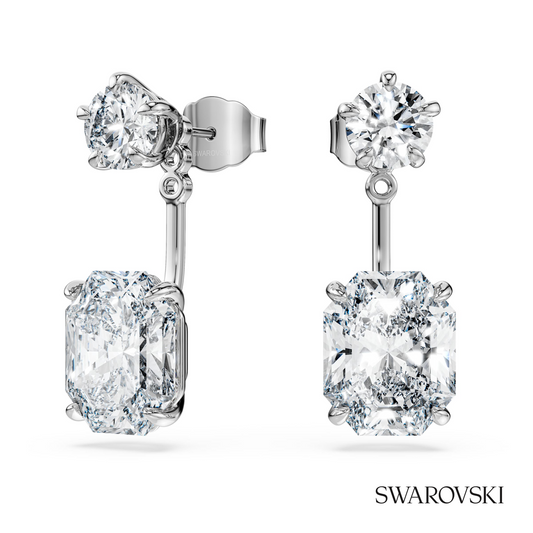 Octagon earring jackets, Lab-grown diamonds 9.65 ct tw, Mixed shapes, 18K white gold – item 5743354