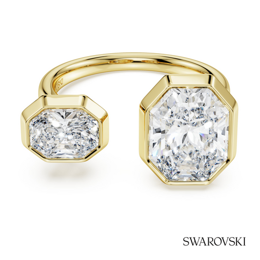 Octagon bezel ring, Lab-grown diamonds 4.10 ct tw, Octagon shape, 18K yellow gold – item 5743358