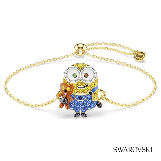 Minions Bob bracelet, Pave, Multicolored, 18K gold finish – item 5743386