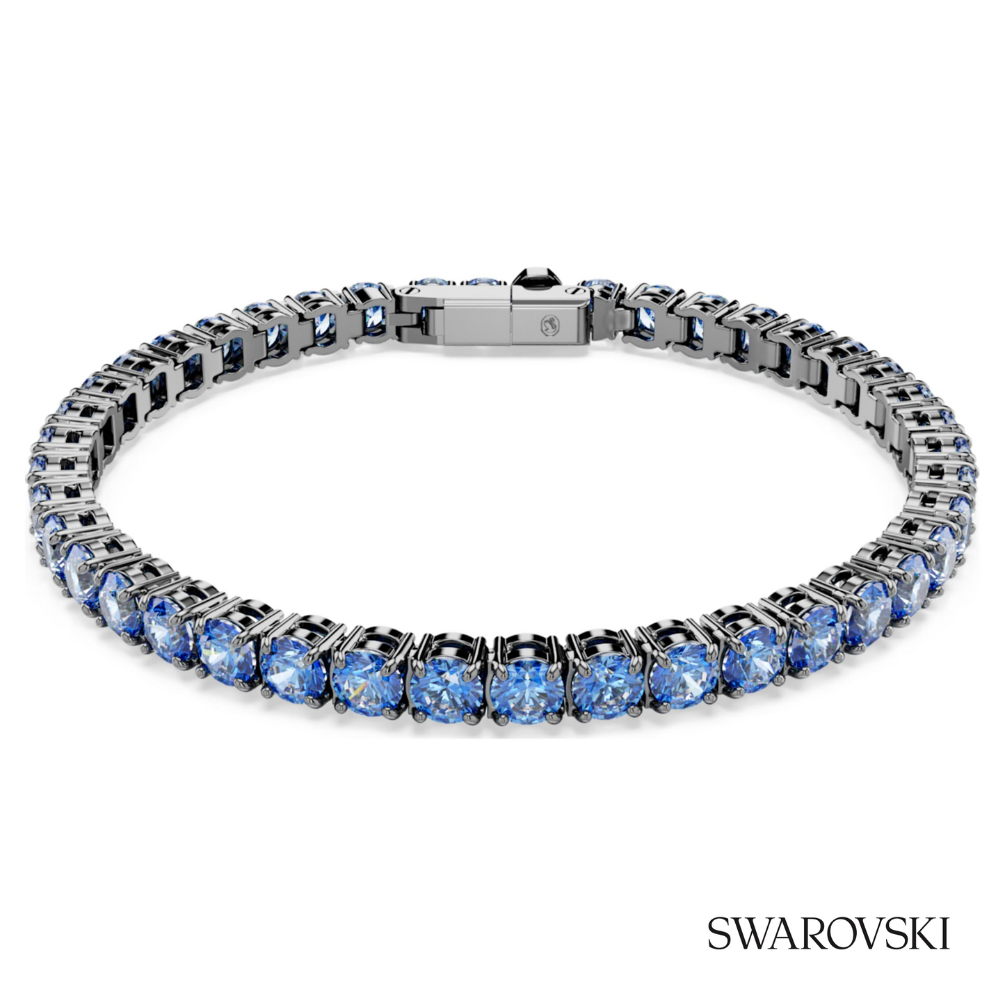 Swarovski Matrix Tennis bracelet, Round cut, Blue – item 5743438 image 5