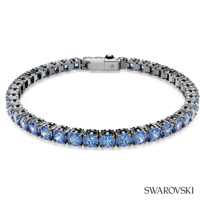 Swarovski Matrix Tennis bracelet, Round cut, Blue – item 5743438 image 5