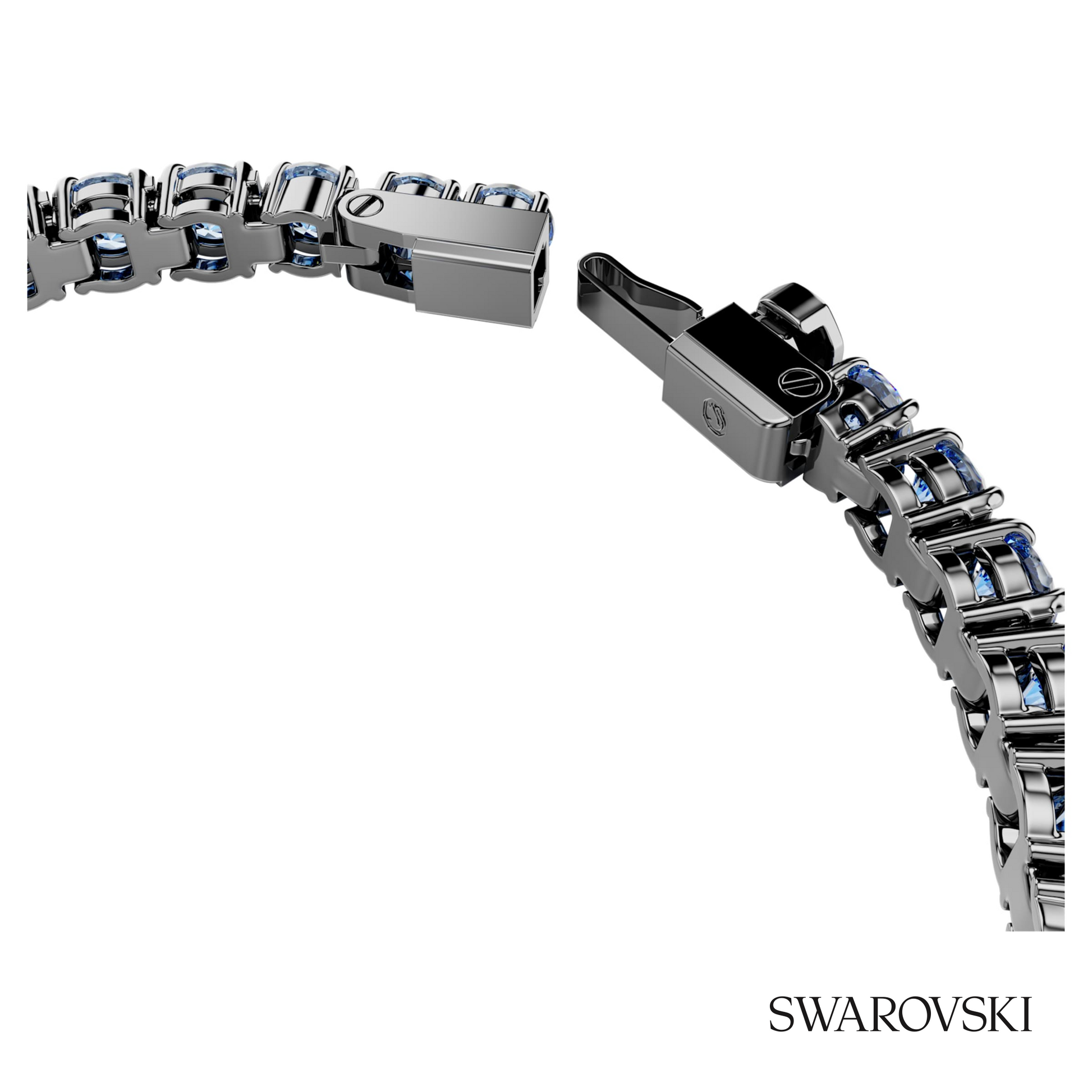 Swarovski Matrix Tennis bracelet, Round cut, Blue – item 5743438 image 3