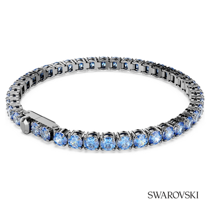 Swarovski Matrix Tennis bracelet, Round cut, Blue – item 5743438 image 4