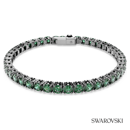 Swarovski Matrix Tennis bracelet, Round cut, Green – item 5743444 image 5