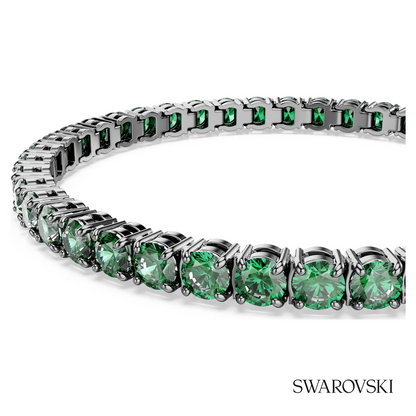 Swarovski Matrix Tennis bracelet, Round cut, Green – item 5743444 image 2