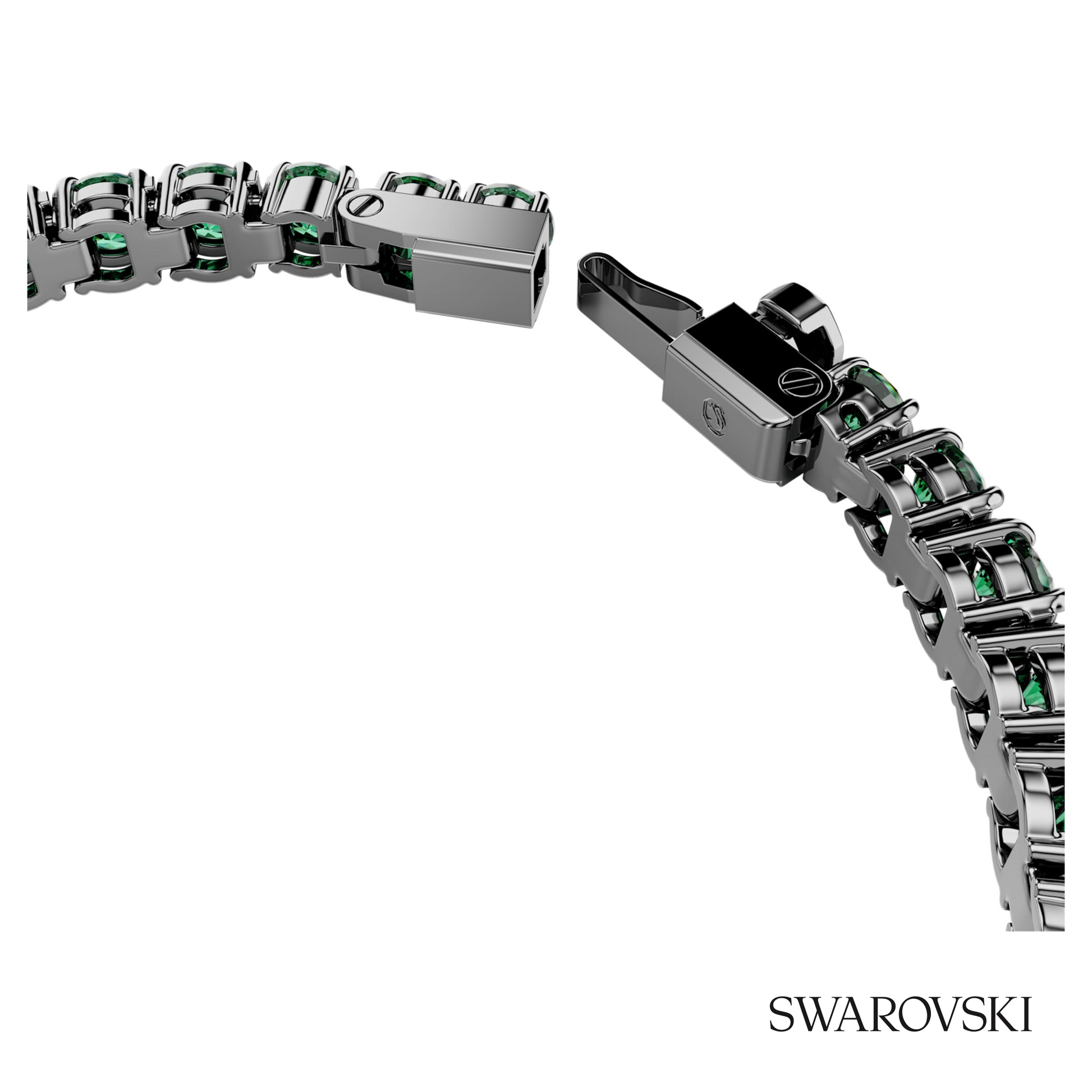 Swarovski Matrix Tennis bracelet, Round cut, Green – item 5743444 image 3