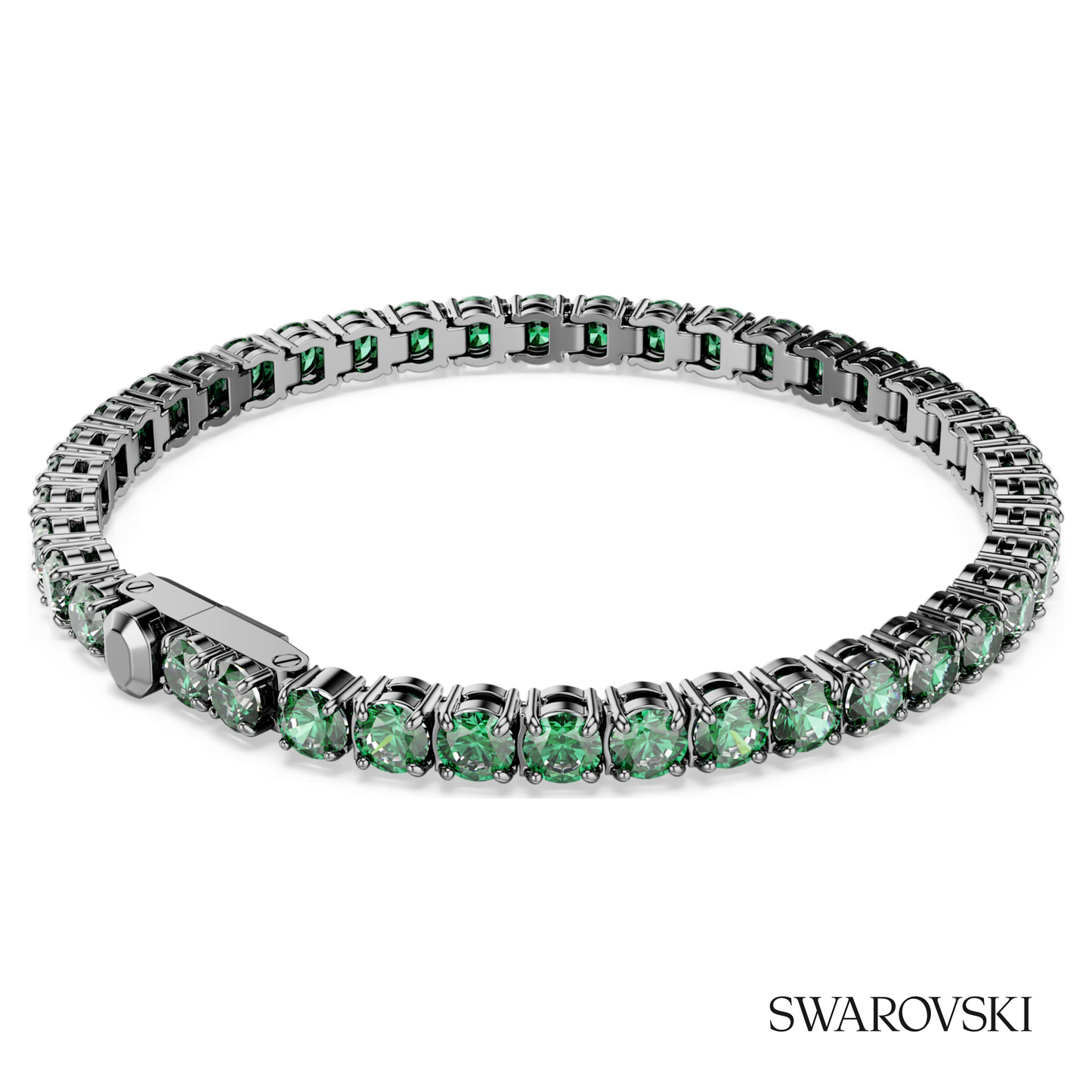 Swarovski Matrix Tennis bracelet, Round cut, Green – item 5743444 image 4