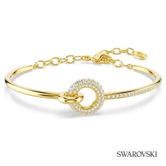 Dextera bangle, Round cut, White, 18K gold finish – item 5743568