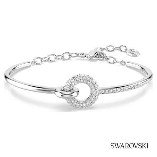 Dextera bangle, Round cut, White, Rhodium plated – item 5743569