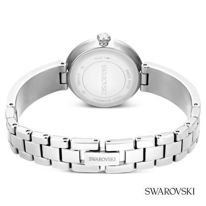 Matrix pearl bangle watch, Swiss Made, Crystal bracelet