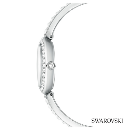 Matrix pearl bangle watch, Swiss Made, Crystal bracelet