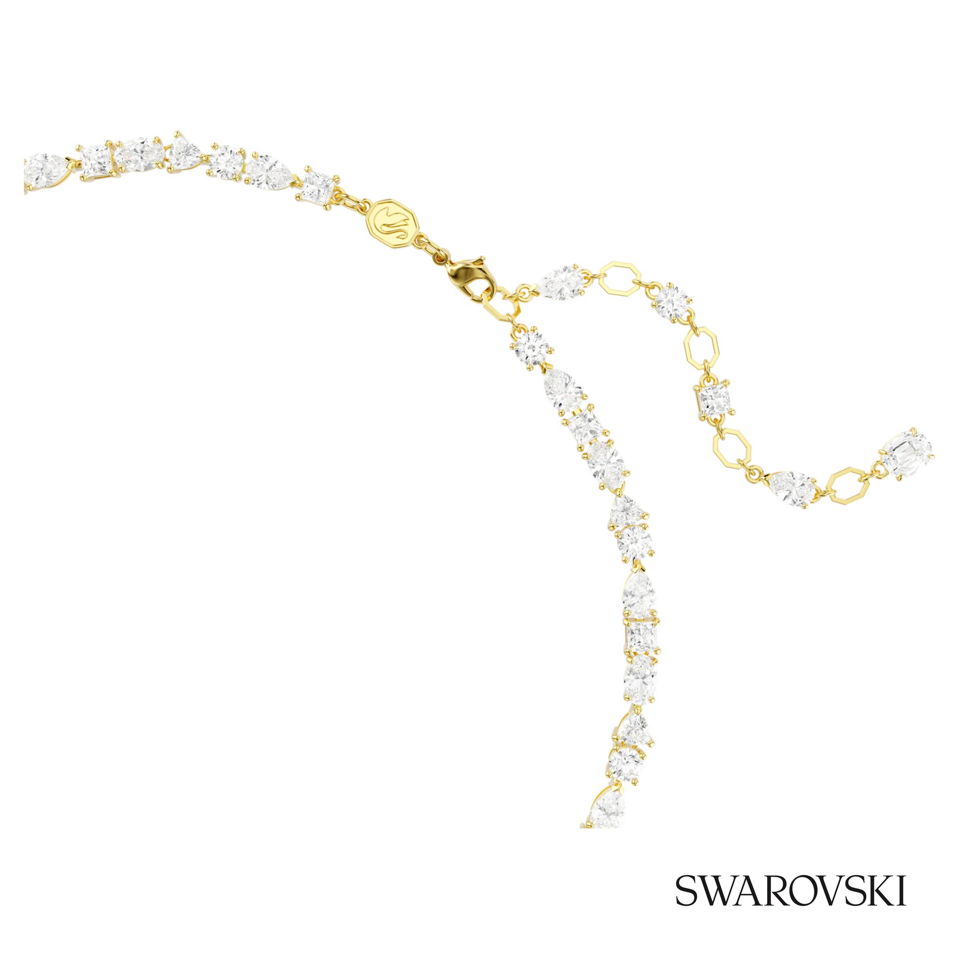 Swarovski Mesmera necklace, Mixed cuts, White, 18K gold – item 5743826 image 3